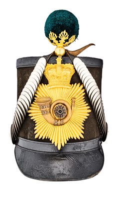 Lot 644 - A LIGHT INFANTRY OFFICER'S SHAKO OF ALBERT PATTERN
