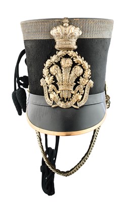 Lot 143 - AN OFFICER'S SHAKO OF THE EARL OF CHESTER'S YEOMANRY