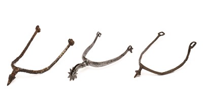 Lot 634 - TWO PRICK SPURS, 12TH/13TH CENTURY