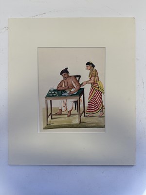 Lot 54 - FOUR TANJORE PAINTINGS OF COUPLES, SOUTH INDIA, CIRCA 1820-30