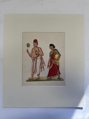 Lot 54 - FOUR TANJORE PAINTINGS OF COUPLES, SOUTH INDIA, CIRCA 1820-30