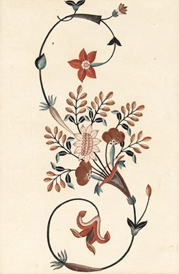 Lot 51 - A DETAIL OF THE PIETRA DURA DECORATION ON THE TAJ MAHAL, DELHI OR AGRA1820-30