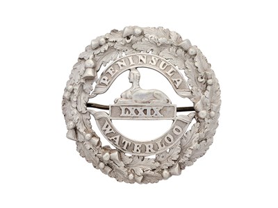 Lot 646 - AN OFFICER'S WHITE-METAL PLAID BROOCH OF THE 79TH CAMERON HIGHLANDERS