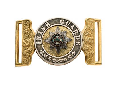 Lot 273 - A VICTORIAN INTERLOCKING OFFICER’S WAIST BELT CLASP OF THE IRISH GUARDS