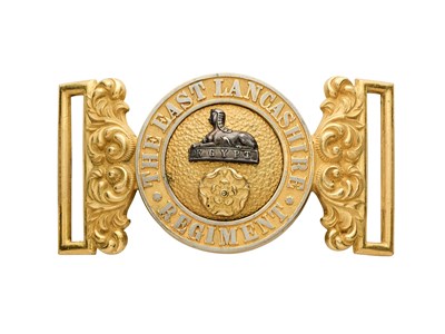 Lot 695 - AN OFFICER'S WAISTBELT CLASP OF THE EAST LANCASHIRE REGIMENT