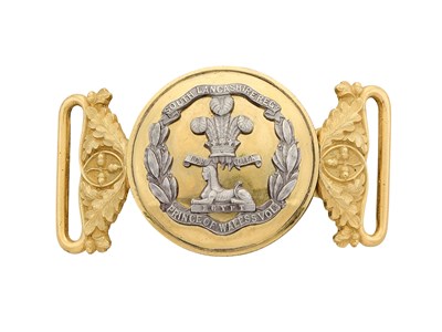 Lot 713 - A WAISTBELT CLASP OF THE SOUTH LANCASHIRE REGIMENT (PRINCE OF WALES'S VOLUNTEERS)
