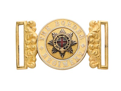 Lot 677 - AN OFFICER'S WAISTBELT CLASP OF THE BORDER REGIMENT
