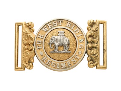 Lot 723 - AN OFFICER'S WAISTBELT CLASP OF THE WEST RIDING REGIMENT