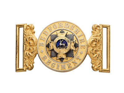 Lot 666 - A WAISTBELT CLASP OF THE BEDFORDSHIRE REGIMENT