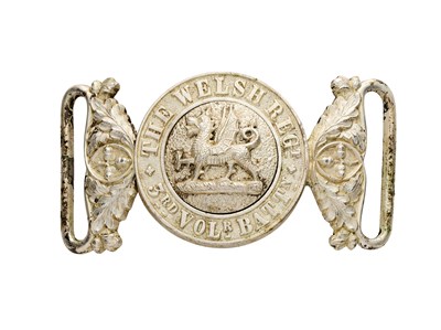 Lot 726 - A WAISTBELT CLASP OF THE 3RD VOLUNTEER BATTALION ROYAL WELSH REGIMENT