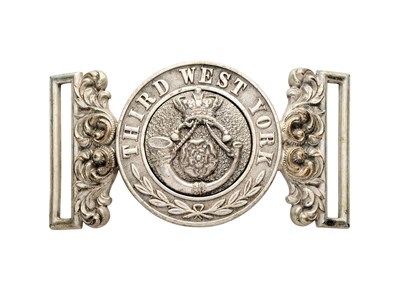 Lot 716 - AN OFFICER'S WAISTBELT CLASP OF THE 3RD WEST YORK