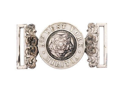 Lot 715 - A WAISTBELT CLASP OF THE 5TH WEST YORK MILITIA