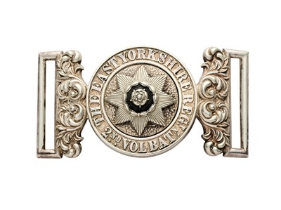 Lot 718 - AN OFFICER'S WAISTBELT CLASP OF THE EAST YORKSHIRE REGIMENT (2ND VOLUNTEER BATTALION)
