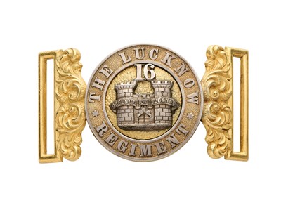 Lot 693 - AN OFFICER'S WAISTBELT CLASP OF THE LUCKNOW REGIMENT