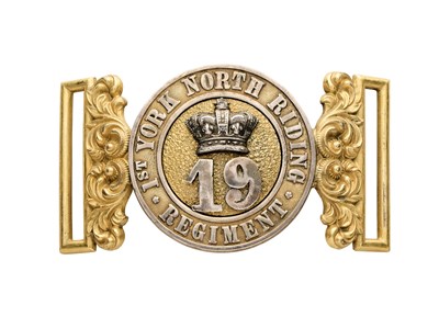 Lot 721 - AN OFFICER'S WAISTBELT CLASP OF THE 1ST YORK NORTH RIDING REGIMENT
