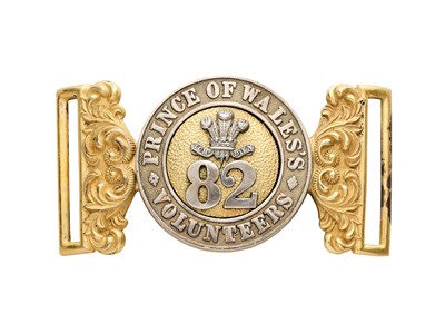 Lot 706 - AN OFFICER'S WAISTBELT CLASP OF THE 82ND PRINCE OF WALES'S VOLUNTEERS