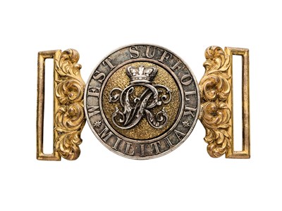 Lot 709 - A WAISTBELT CLASP OF THE WEST SUFFOLK MILITIA