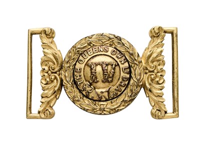 Lot 681 - A WAISTBELT CLASP OF THE QUEEN'S OWN LIGHT DRAGOONS