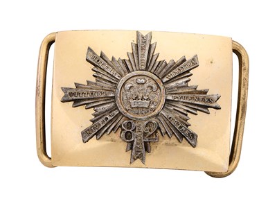 Lot 653 - AN OFFICER'S WAISTBELT PLATE OF THE 82ND (PRINCE OF WALES'S VOLUNTEERS)