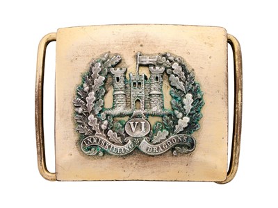 Lot 670 - AN OFFICER'S WAISTBELT PLATE OF THE INNISKILLING DRAGOONS