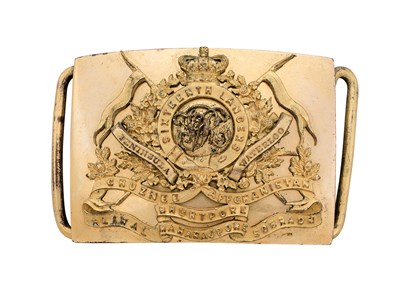 Lot 657 - AN OFFICER'S WAISTBELT PLATE OF THE 16TH LANCERS