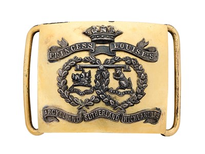 Lot 669 - AN OFFICER'S WAISTBELT PLATE OF THE ARGYLL AND SUTHERLAND HIGHLANDERS