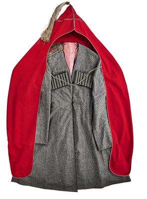 Lot 553 - A COSSACK BASHLYK (HOODED HEADDRESS) AND CHOKHA (COAT), LATE 19TH/EARLY 20TH CENTURY