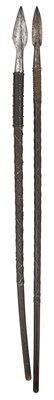 Lot 68 - TWO GERMAN BOAR-SPEARS, LATE 18TH/19TH CENTURY