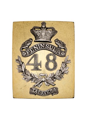 Lot 232 - A 48TH (NORTHAMPTONSHIRE) REGIMENT OF FOOT OFFICER’S SHOULDER BELT PLATE, CIRCA 1820-55