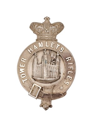Lot 193 - A TOWER HAMLETS RIFLES GLENGARRY BADGE, CIRCA 1881-1901