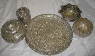 Lot 30 - A COLLECTION OF FIVE PIECES OF INDIAN SILVER