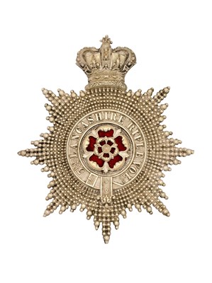 Lot 253 - A FINE VICTORIAN 3RD LANCASHIRE RIFLE VOLUNTEERS HELMET PLATE, CIRCA 1880-89