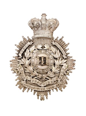 Lot 261 - A 3RD REGIMENT OF SIKH INFANTRY PUNJAB FRONTIER FORCE POUCH BELT PLATE, CIRCA 1882-1901