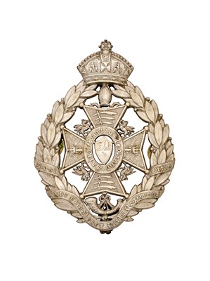 Lot 262 - A RARE VICTORIAN 24TH (POST OFFICE) MIDDLESEX RIFLE VOLUNTEERS POST 1880 OFFICER’S POUCH BADGE