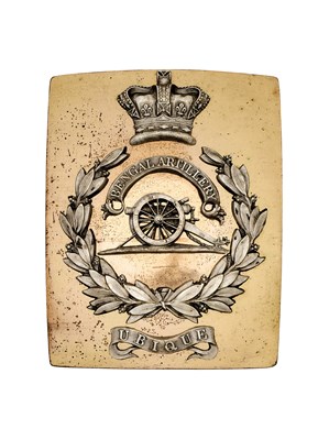 Lot 194 - A RARE VICTORIAN BENGAL ARTILLERY OFFICER'S SHOULDER BELT PLATE