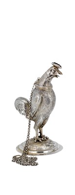 Lot 34 - A GERMAN SILVER MODEL OF A COCKEREL