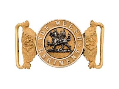 Lot 686 - A WAISTBELT CLASP OF THE WELSH REGIMENT