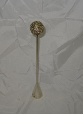 Lot 36 - A PARCEL-GILT-SILVER CANDLE SNUFFER