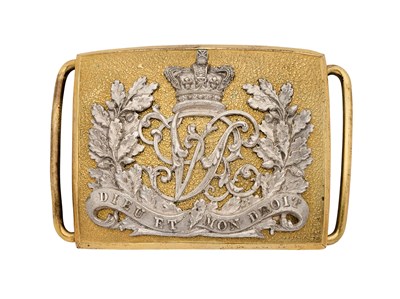 Lot 283 - A VICTORIAN DRAGOON GUARDS OFFICER’S BELT BUCKLE, CIRCA 1837-55