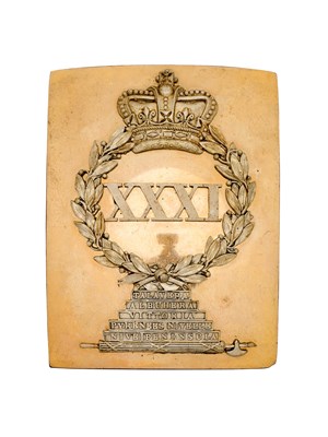 Lot 219 - A 31ST FOOT (HUNTINGDONSHIRE) SHOULDER BELT PLATE, CIRCA 1830-47