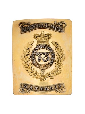 Lot 222 - A 73RD REGIMENT OF FOOT OFFICER’S SHOULDER BELT PLATE, CIRCA 1855-82