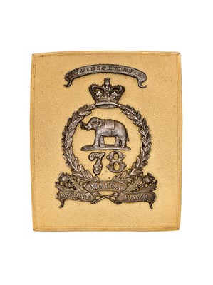 Lot 233 - A VICTORIAN 78TH (HIGHLANDERS) REGIMENT OF FOOT OFFICER’S SHOULDER BELT PLATE