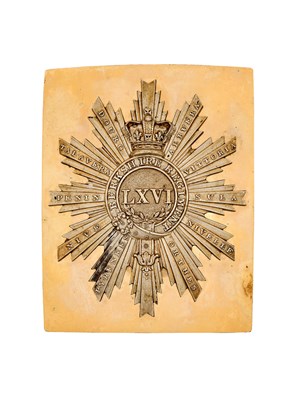 Lot 228 - A 66TH (BERKSHIRE) REGIMENT OF FOOT OFFICER’S SHOULDER BELT PLATE, CIRCA 1829-55