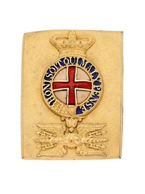 Lot 199 - A GEORGIAN ROYAL ARTILLERY OFFICER'S SHOULDER BELT PLATE, CIRCA 1823-33