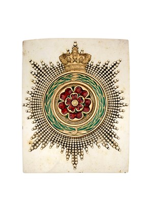 Lot 204 - A LANCASHIRE MILITIA OFFICER’S SHOULDER BELT PLATE, JOSEPH JENNENS & CO, BIRMINGHAM, 1852