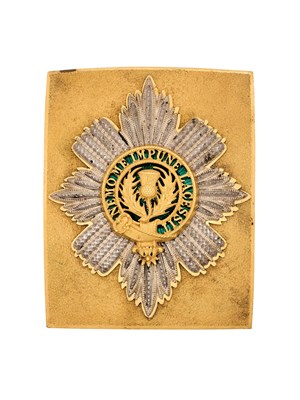 Lot 223 - A RARE SCOTS FUSILIER GUARDS OFFICER'S SHOULDER BELT PLATE, CIRCA 1831-55