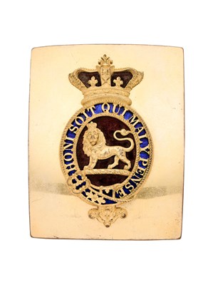 Lot 201 - AN OFFICER'S SHOULDER BELT PLATE OF THE 29TH (WORCESTERSHIRE) REGIMENT OF FOOT