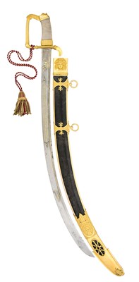 Lot 113 - A FINE CASED PRESENTATION SABRE TO THE HONORABLE LIEU.T. COL.L. WILLIAM MONSON DATED 1802