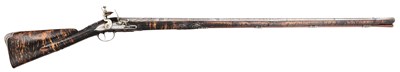 Lot 343 - A RARE 12 BORE FLINTLOCK FOWLING-PIECE BY BLEIBERG, LONDINI, CIRCA 1700