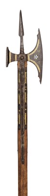 Lot 103 - AN EXTREMELY RARE WESTERN EUROPEAN POLLAXE (TAILLANT), MID-LATE 15TH CENTURY